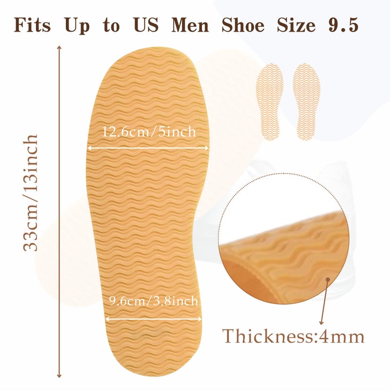 EACOZY Rubber Soles for Bottom of Shoes, Rubber Shoe Sole Replacement, 4mm Thick - Image 2